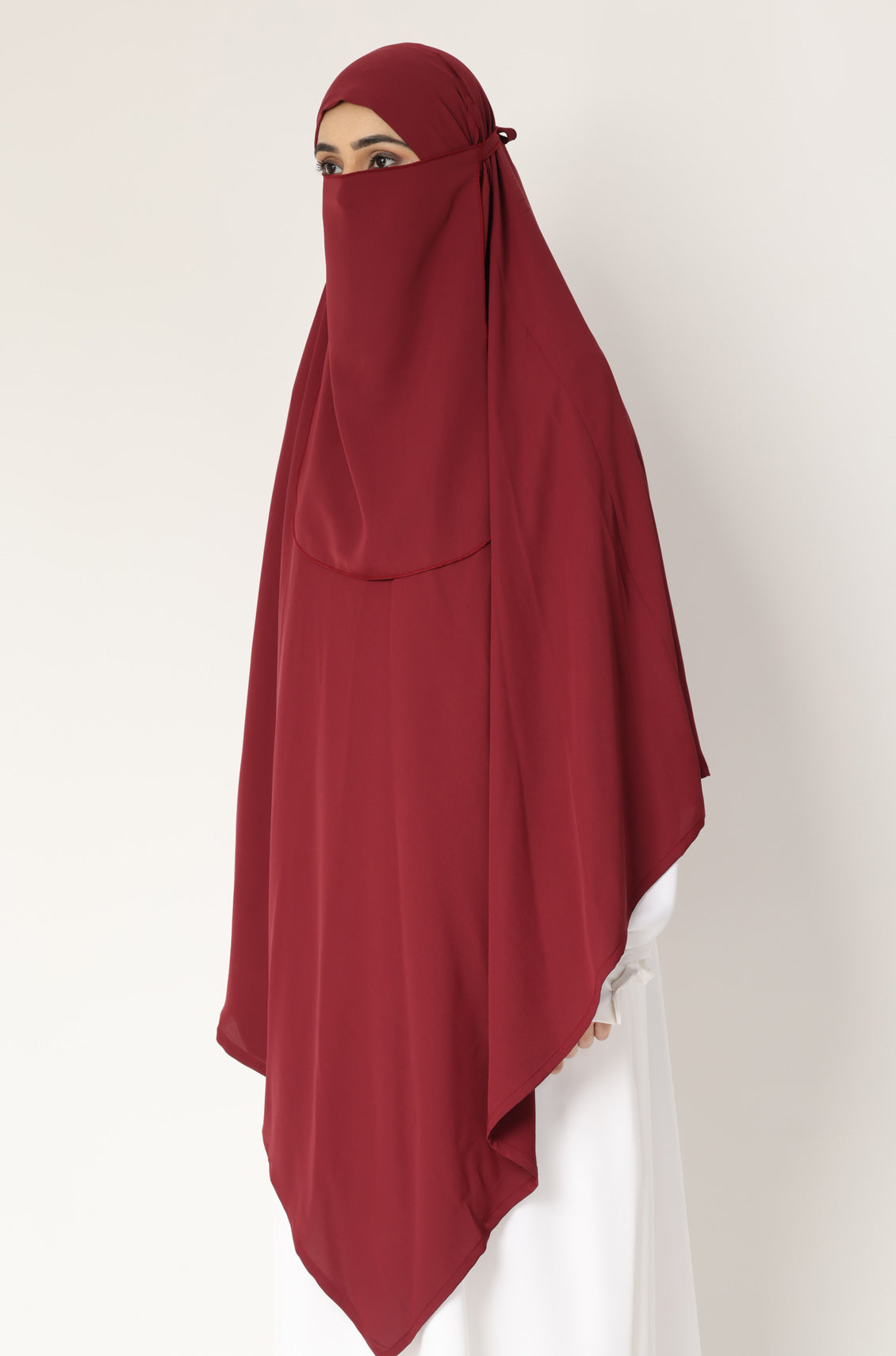 Khimar Single Layer Maroon