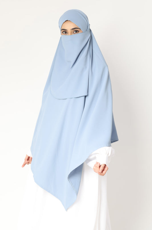 Khimar Single Layer Sky Blue