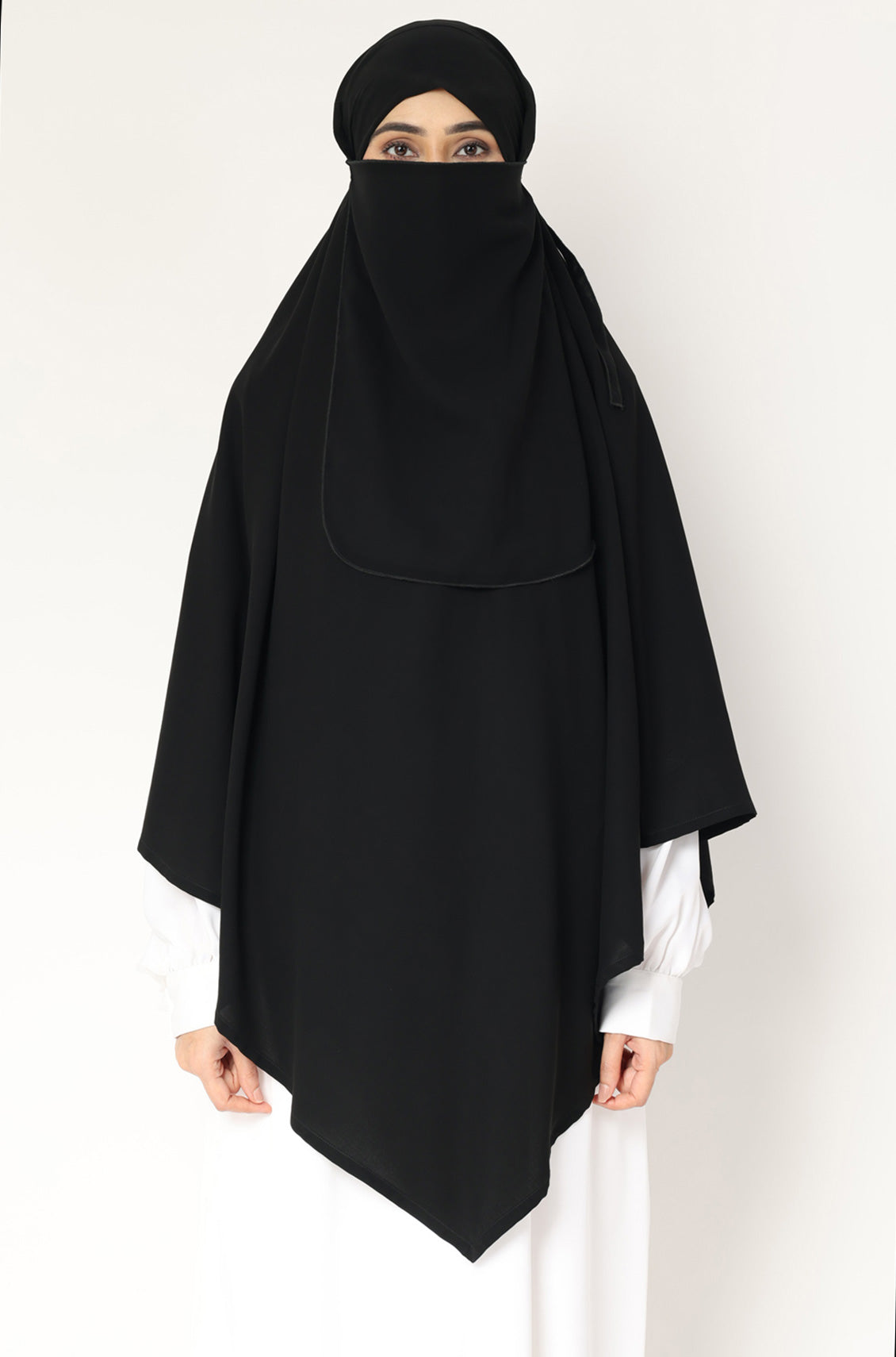 Khimar Single Layer Black