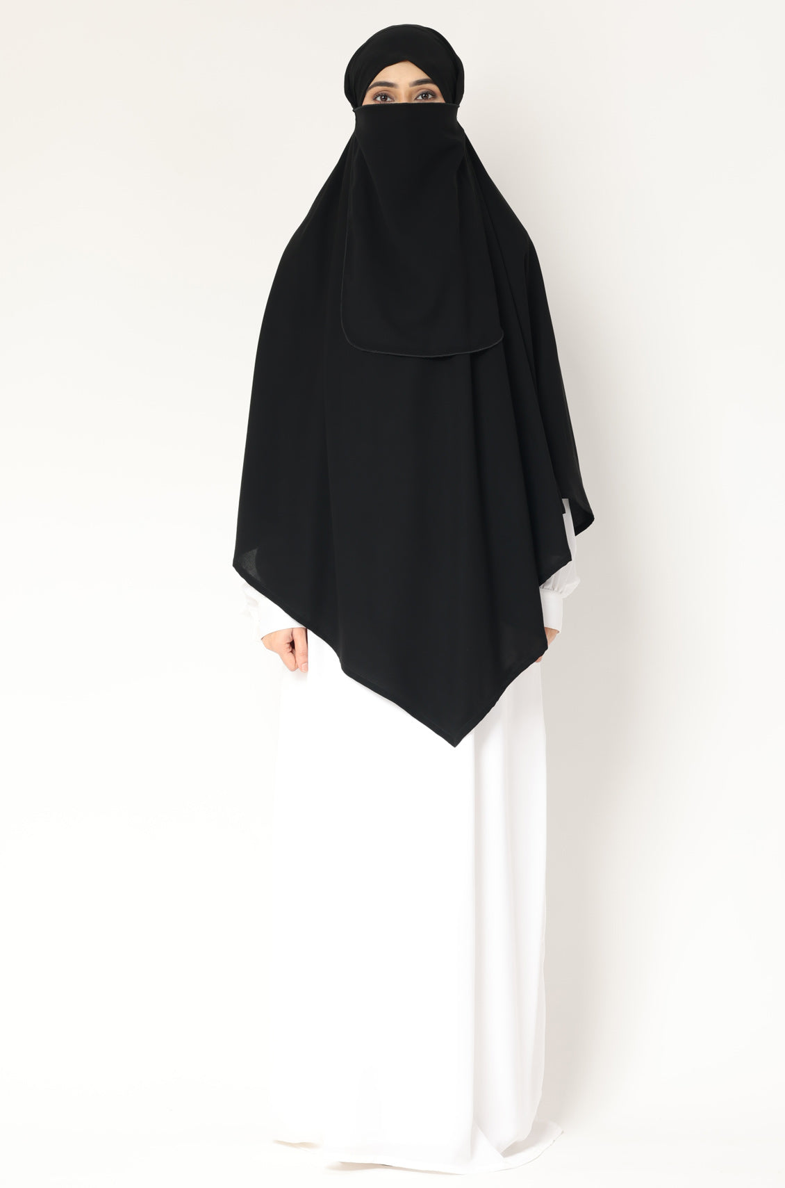 Khimar Single Layer Black