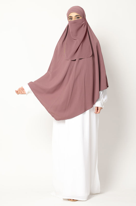 Khimar Single Layer Dusty Rose