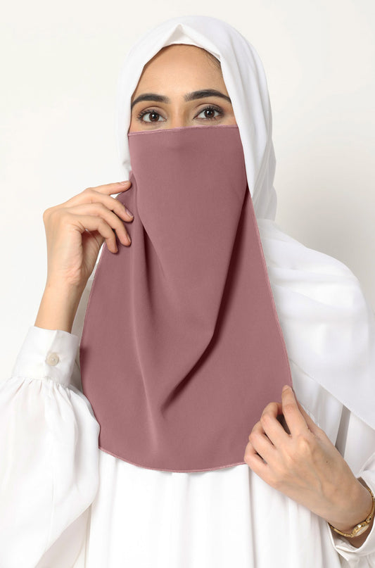 Half Niqab Dusty Rose