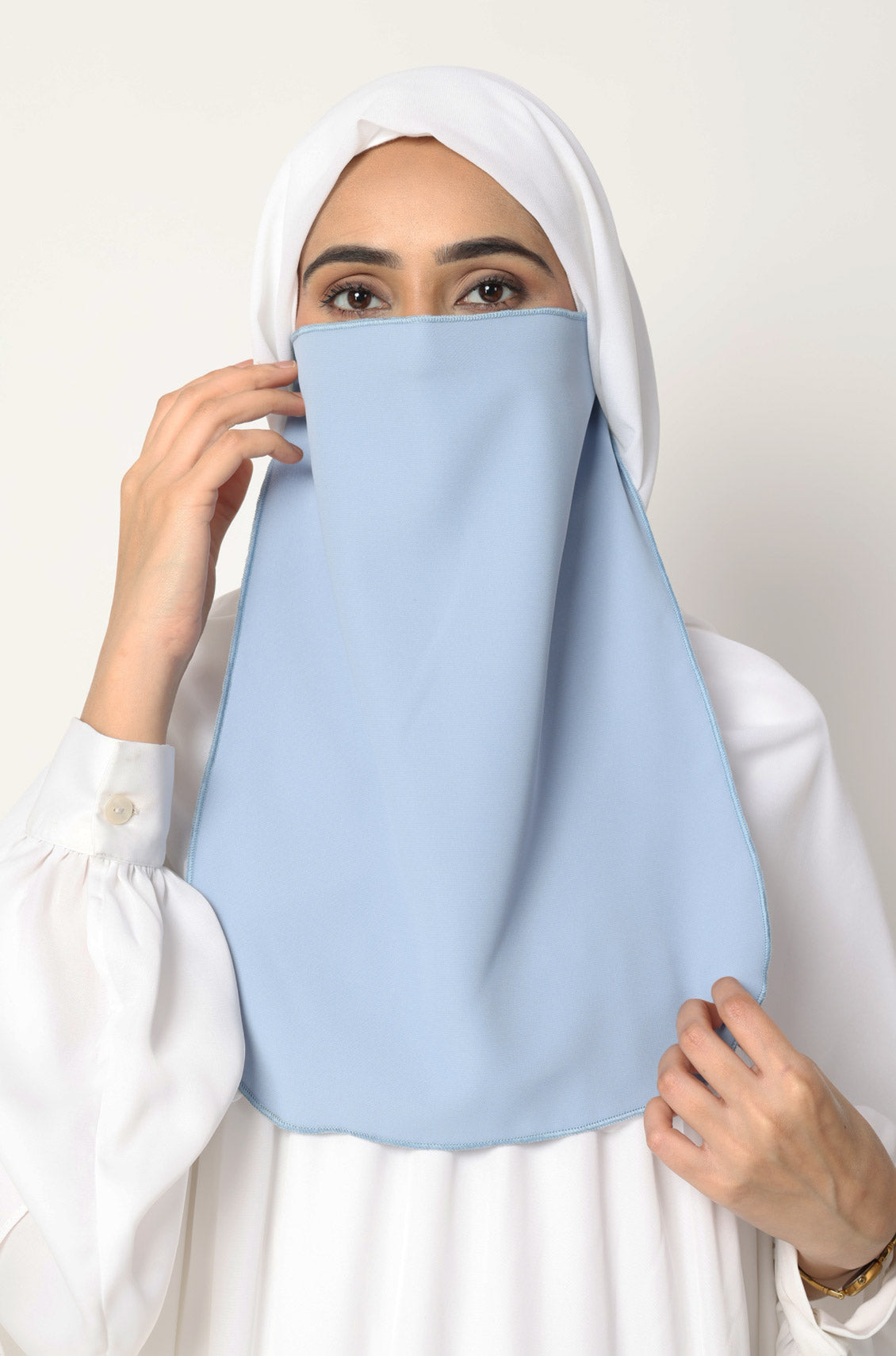 Half Niqab Sky Blue