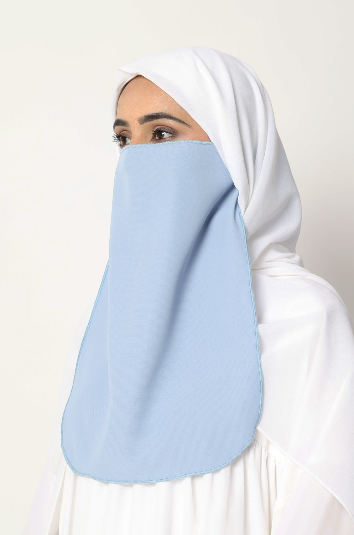 Half Niqab Sky Blue