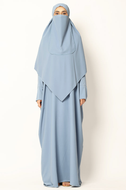 Simple Abaya Kaftan Style Sky Blue