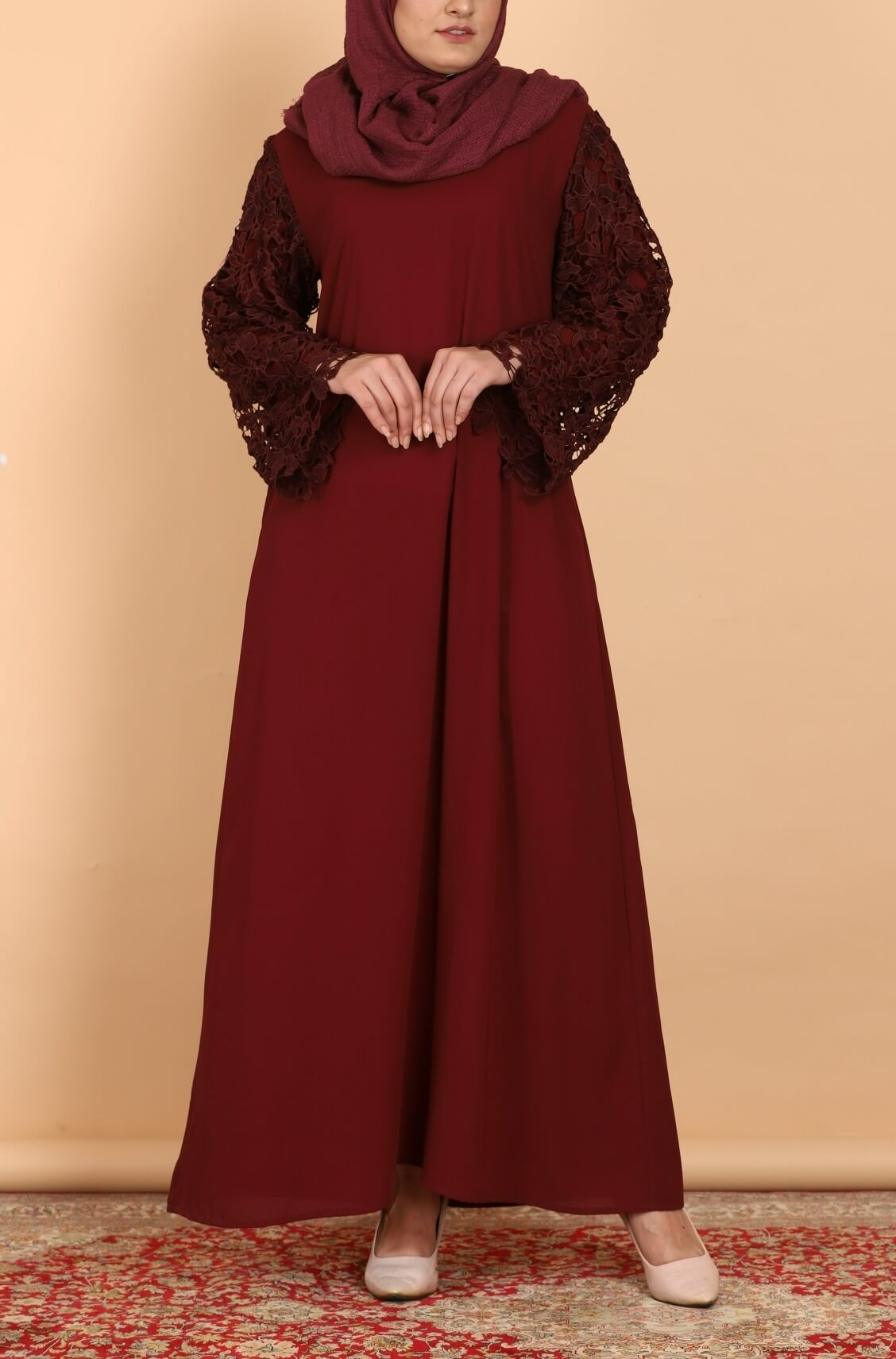 Maroon 2025 abaya dress