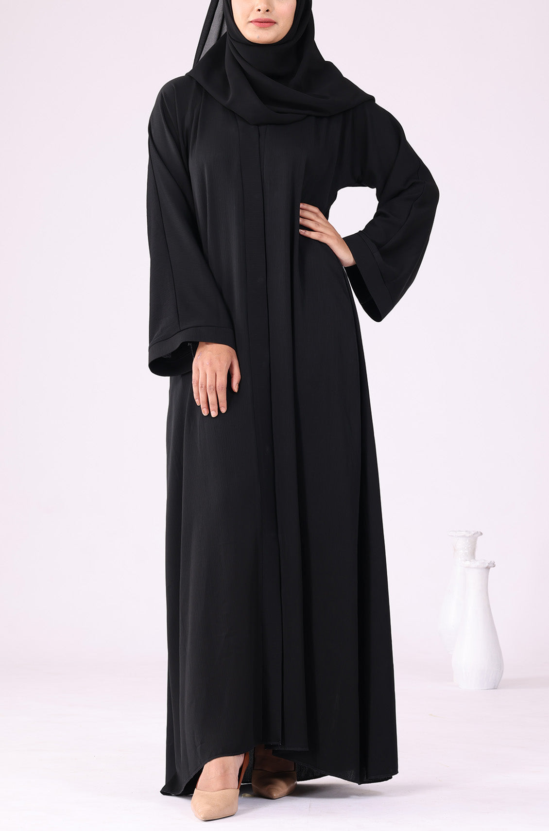 Black Zoom Abaya